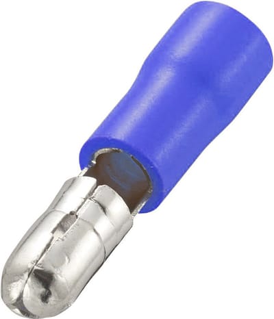 Ronde connector - Kabelschoen - mannelijk - 1.5-2.5mm² - Blauw - 25 stuks