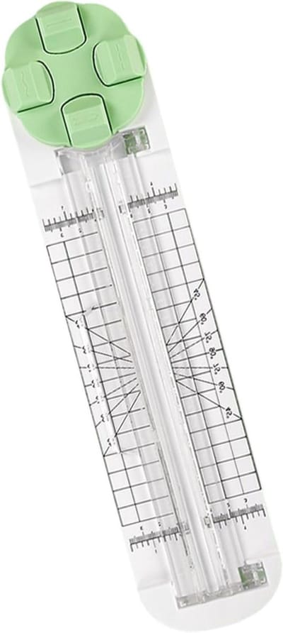 Papiersnijder 4-in-1 - Multifunctionele Trimmer - Papier Bewerken - Verschillende Snijpatronen - 35 cm - Groen