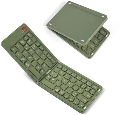 Ynkkvre - Toetsenbord – Bluetooth Toetsenbord – Reis Toetsenbord – Opvouwbaar Toetsenbord – Ultradun – Schaarmechanisme – QWERTZ – USB-C snelladen - Groen