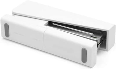 Nietmachine Bureaublad - Kantoor Nietmachine - Papier Binden - Verende Nietjes Opbergruimte - 2-20 vellen - Wit