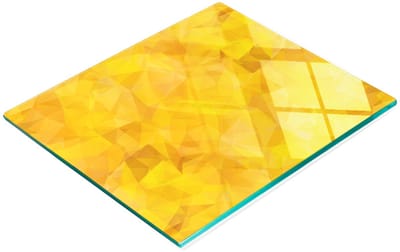 Decoratieve glazen snackplank met abstracte driehoeken, 60x52 cm