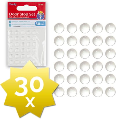 Deurstoppers Zelfklevend Transparant - 30x - 8mm - Stootdopjes - Stootdoppen - Anti Slip Dopjes - Muurbescherming - Deurbescherming - Soft Close Kast Deurdemper