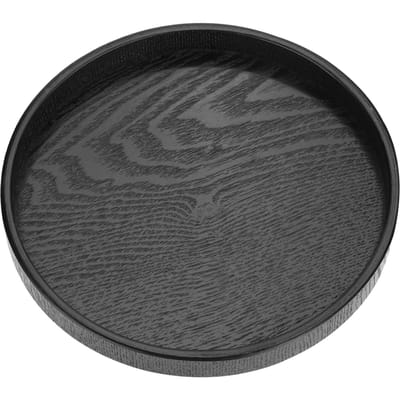 Ronde Vorm Massief Hout Thee Koffie Snack Eten Maaltijden Serveerblad Bord Restaurant Dienbladen 21cm black