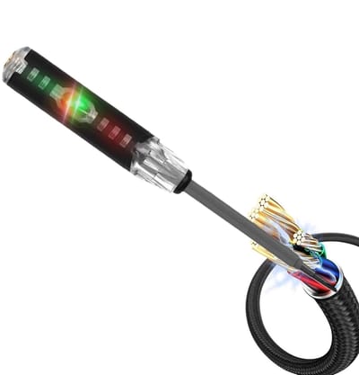 Stroomtester Schroevendraaier - Spanningsdetector Pen - Elektrische Inspectie - 2-in-1 Functie - 17 cm Lengte - Zwart