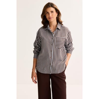 Lange Hemdblouse Met Streepjes