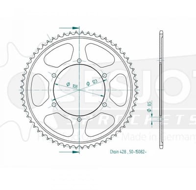 Couronne de transmission Esjot pour Moto Aprilia 125 TUONO ABS 4T E4 E5 2017 à 2020 Neuf
