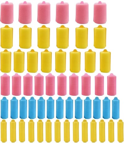 Dailygoods - 56 stuks spons-krultangen - Flexibele haarstyling - Draagbaar en zacht - Geschikt voor dames en kinderen - Haarstylingrollen - Perfect vo...