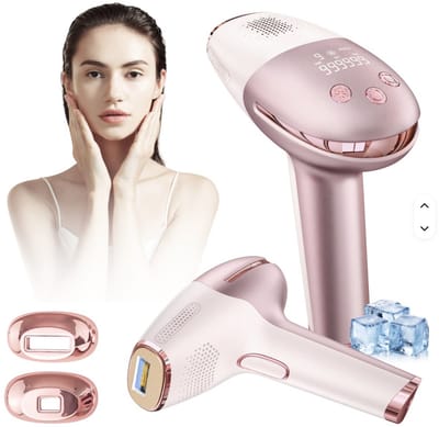 IPL Laser Ontharingsapparaat – Ice Cooling – Pijnloos Permanent Ontharen – 9 Energieniveaus – Inclusief Bril & Scheermes – Voor Mannen & Vrouwen – 24J Krachtig – BHRL-13