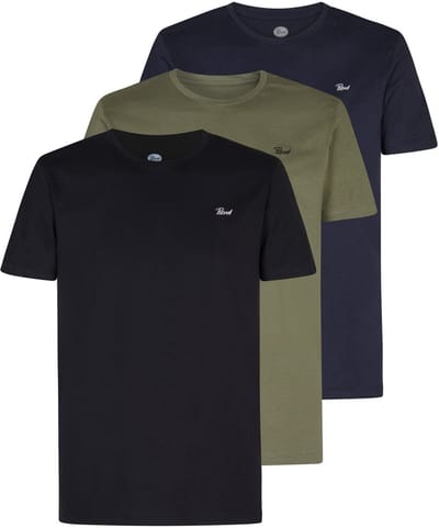 Petrol Industries Heren T-shirts 3-Pack - Ronde Hals - Korte Mouw - Katoen - Regular Fit - Multipack van 3 stuks - - Maat XL