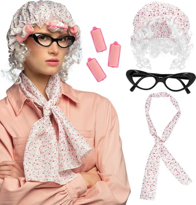 Boland - Set Grootmoeder - Volwassenen - Vrouwen - - Accessoireset - Grappig en Fout - Cosplay - Carnaval - Themafeest