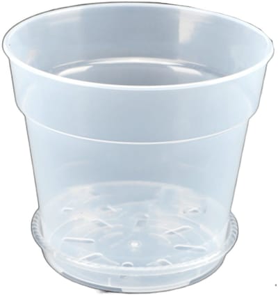 JeiibrZui Plantenbak - Kwekerijpotten Met Drainage - Zeer Transparant En Dik Plastic Voor Gezonde Groei - 1 Stuk - Helder