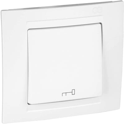 Drukknop met sleutel - Steekklemschakelaar - Inbouwinstallatie - All-in-One voorgemonteerd - 82 x 9 x 5 cm - Zuiver wit