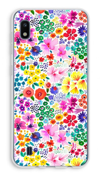 Case Company® - Hoesje geschikt voor Samsung Galaxy A10 hoesje - Little Flowers - Soft Cover Telefoonhoesje - Bescherming aan alle Kanten en Schermrand