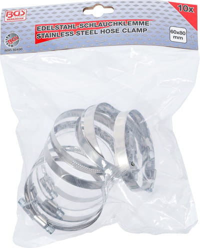 BGS 8095-60x80 - Colliers | inoxydable | 60 x 80 mm | 10 pièces