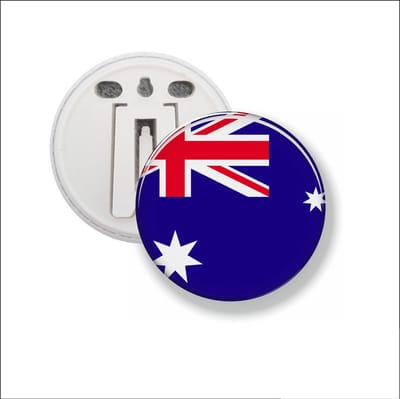Button Met Clip 58 MM - Vlag Australië