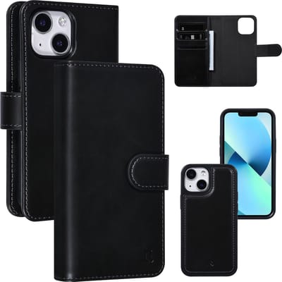 UNIQ Accessory - Luxe Pu-Leer Smartphonehoesje voor Apple iPhone 13 Mini - Book Case & Back Cover - Bescherm je Telefoon