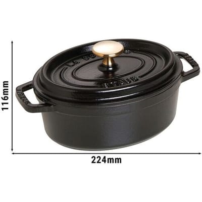 STAUB LA COCOTTE - Kookpot - Ovaal - 170mm - Gietijzer - Zwart