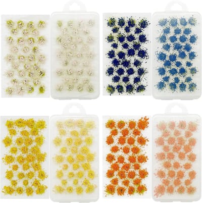 Kleurige Bloemclusters voor Modelbouw, 128 Stuks, Geschikt voor Spoorweglandschappen en Diorama's, Natuurlijke Decoratie