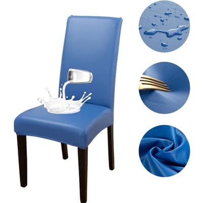 PU Leer stof effen kleur stoelhoes waterdicht Eetkamerstoelhoezen Hotel Banket bruiloft Stoelhoezen Stoelbeschermer universal size