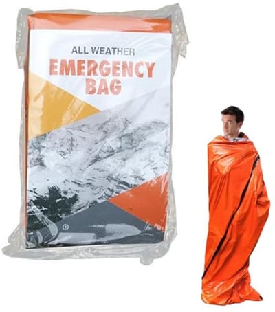 Bivakzak voor noodsituaties, waterdichte slaapzak, hitte- en koudeafstotend, lichtgewicht, ideaal voor outdoor, camping en wandelen