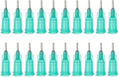 Blunt Cannon Naalden voor Spuiten, Dosing Naalden 18G, 20 Stuks 1/4 Inch voor Vloeistofdistributie met Luer Lock voor Olie en Lijm Applicatie