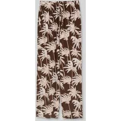 Wide leg broek van pure viscose