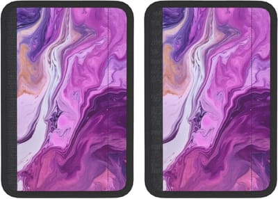 Autogordel Pads - Veiligheidsgordel Covers - Comfortabel Rijden - Zachte Neopreen Bescherming - Universele Pasvorm - Marmer Paars Kleurrijk