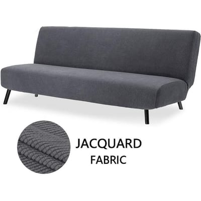 Slaapbankhoes Poolvlies Stof voor Woonkamer Bankhoes Stretch Overtrekken Elastische Stretch Armloze Slaapbankhoes voor Thuis S Size