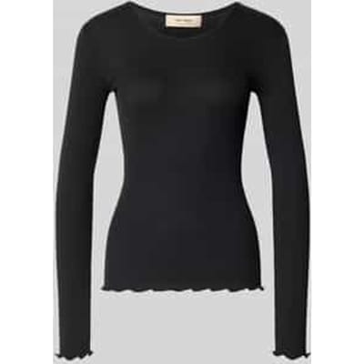 Shirt met lange mouwen met zijdege Model 'Elaine'