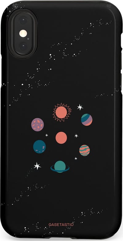 Casetastic Hoesje Geschikt voor Apple iPhone X/Xs - Stijlvolle Beschermende Duo-layer Case - Universum familie