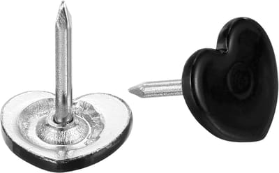 30x Decoratieve Bekledingsspijkers Zwart - Platte Kop voor Meubels en Stofferen (11mm)
