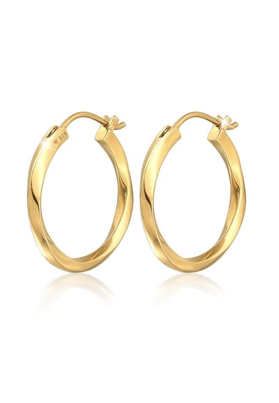Elli PREMIUM Dames Oorbellen Dames Oorringen Twisted Trend Basic in 925 Sterling Zilver