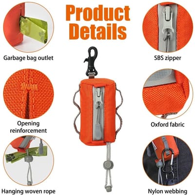 Dailygoods- Afvalzak Dispenser - Poepzakjeshouder Hond - Huisdier Houder - Outdoor Gebruik - Wandelen/Camping - Handig en Praktisch - Poepzakhouder