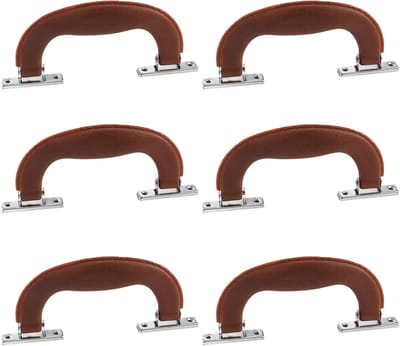 Set van 6 Koffersleutels - 150mm x 53mm - Plastic Handgrepen voor Koffers, Gereedschapskisten en Tassen in Roodbruin
