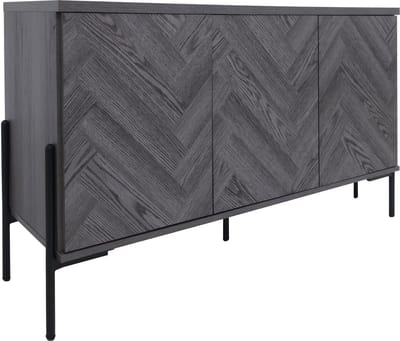 Charlene-Dressoir - 3-deurs - Grijs Visgraat