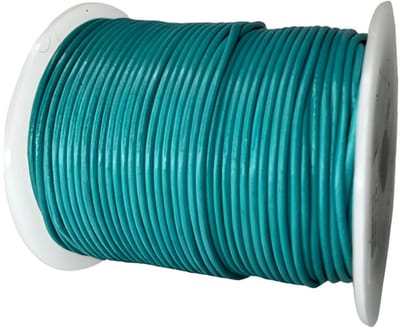 Leren Koord Rond, 50 m x 1.5 mm - Rond Lederen Koord, Voor Halskettingen, Armbanden, Sieraden, Knutselkralen en Veters (Teal)