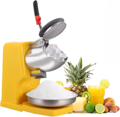 IJs Crusher - Slush Machine - Cocktails Maken - Hoge Capaciteit 100kg/u - 13x29x28cm - Zilver