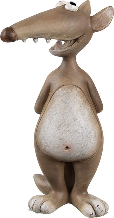 Clayre & Eef Decoratie Beeld Muis 14 cm Bruin Kunststof