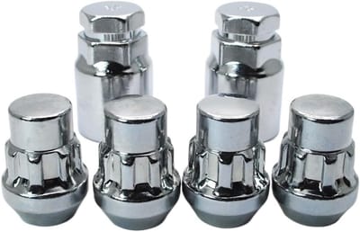 Wielsloten Set - Anti-diefstal Moeren - Voertuig Beveiliging - 4 Moeren 2 Sleutels - M12x1.5 - Zilver
