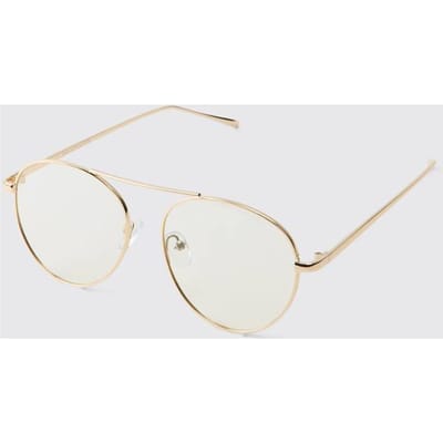 Clear Frame Grandad Glasses Sunglasses | Silver