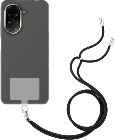 Just in Case hoesje met koord geschikt voor Xiaomi Redmi A5 Hoesje met Koord - Flexibele Case - Transparant