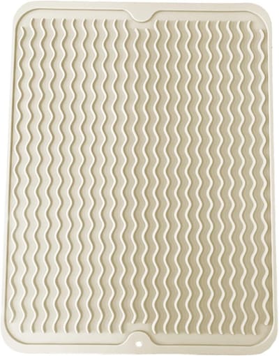 Dailygoods- Afdruipmat Antislip - Siliconen Droogmat - Hittebestendig - Opvouwbaar - 40 x 30 cm - Sneldrogend Ontwerp