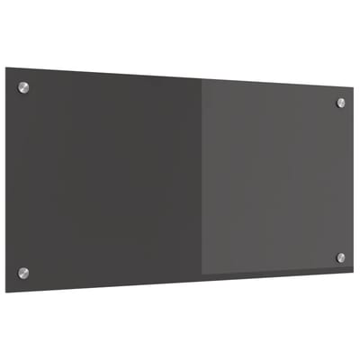 vidaXL - Keukenachterwand - Donkergrijs - 80 - x - 40 - cm - gehard - glas