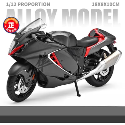 1:12 Suzuki Hayabusa Gsx-1300R Legering Sportmotor Model Diecast Straatrace Motorfiets Model Geluid En Licht Kind Speelgoed Cadeau