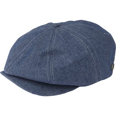 Brixton Beanie - Brood Snap Cap - blauw-wit