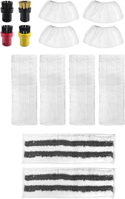 Stoomreiniger Onderdelen - Vervangingsset Accessoires - Grondig Schoonmaken - Hittebestendig Materiaal - 4 Stoomdoeken - Multicolor