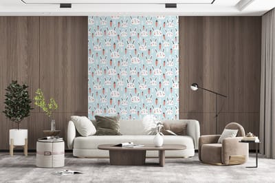 Behang - Fotobehang Konijn - Dieren - Kind - Breedte 200 cm x hoogte 300 cm
