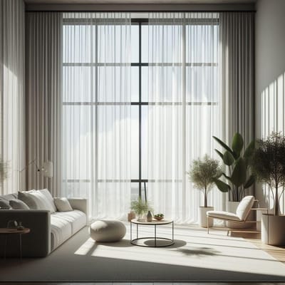 Voile Gordijnen - Vitrage Raambekleding - Raamdecoratie - Met Plooiband en Loodband - 290 x 300 cm - Wit