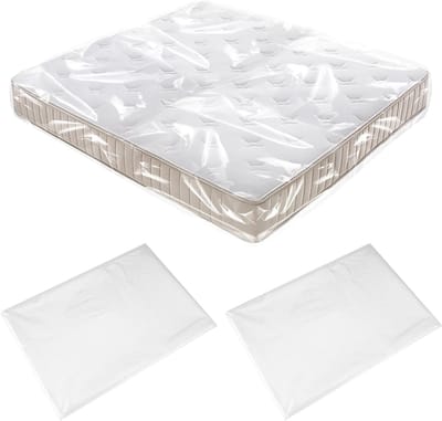 Set van 2 matrashoezen voor opslag, 90 x 240 x 35 cm, herbruikbaar, waterdicht en stofdicht, ideaal voor verhuizen en opslag van matrassen