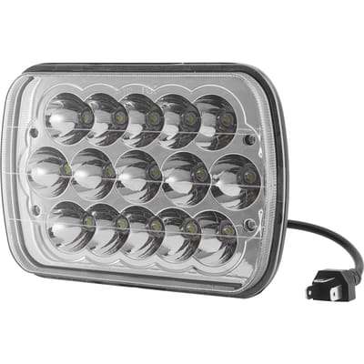 Universele 7-inch Werklicht Vierkant 15 LED 45W Rijlamp 6500K Waterdicht voor Vrachtwagen ATV UTV SUV gray